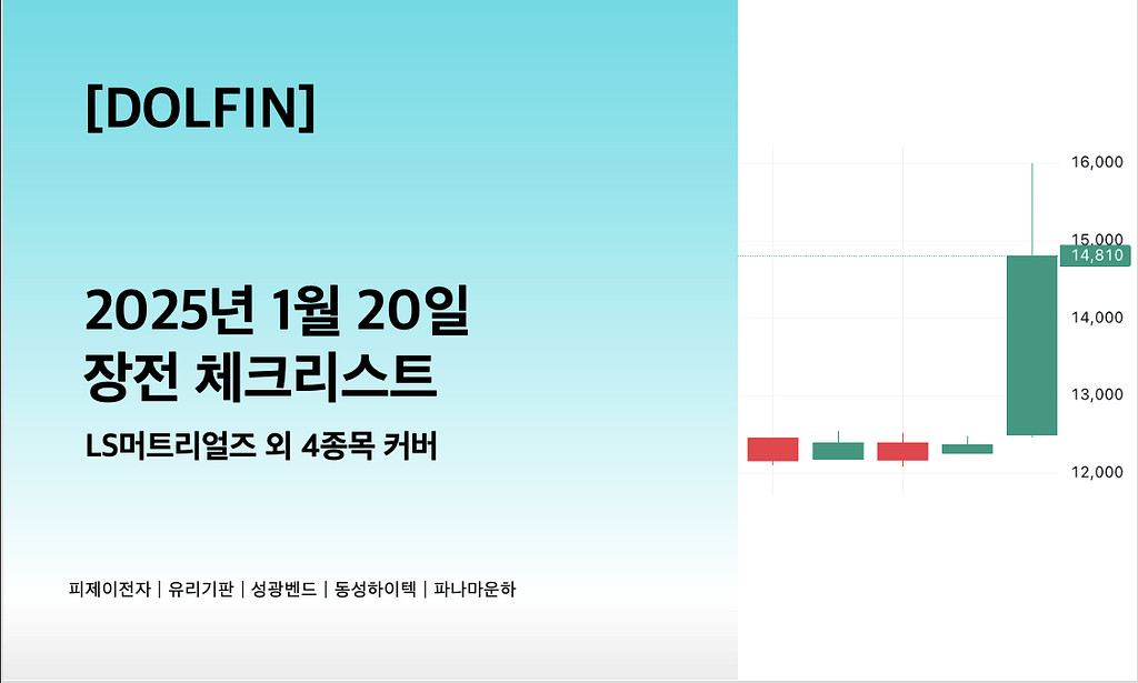 🐬[DOLFIN] 1월 20일 장전 체크리스트의 썸네일 이미지