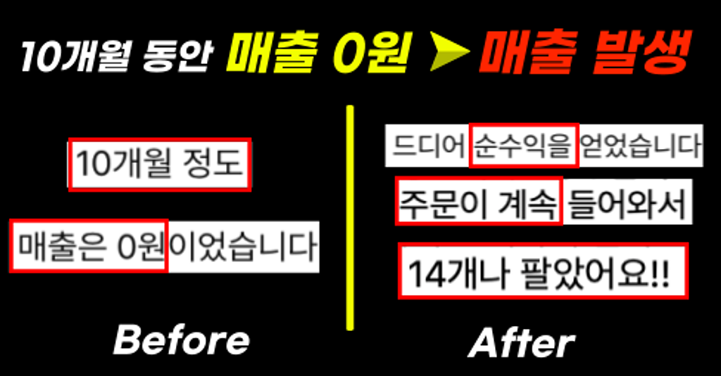  🧨[1명 남음]10개월간 매출 0원 → 8주만에 순수익 발생!!!의 썸네일 이미지