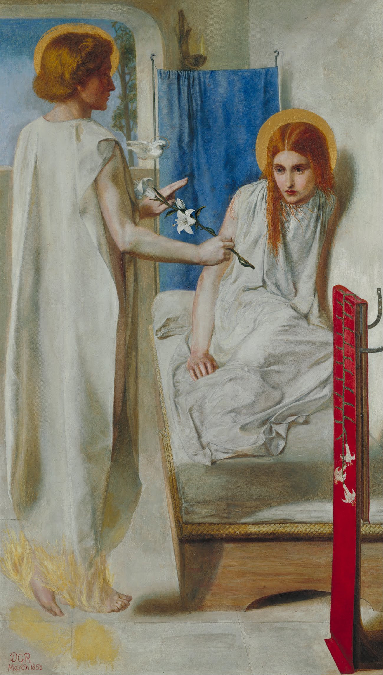 단테 가브리엘 로세티 / 주님의 여종을 보라! (Ecce Ancilla Domini!) / 1849–1850 / 테이트 브리튼
