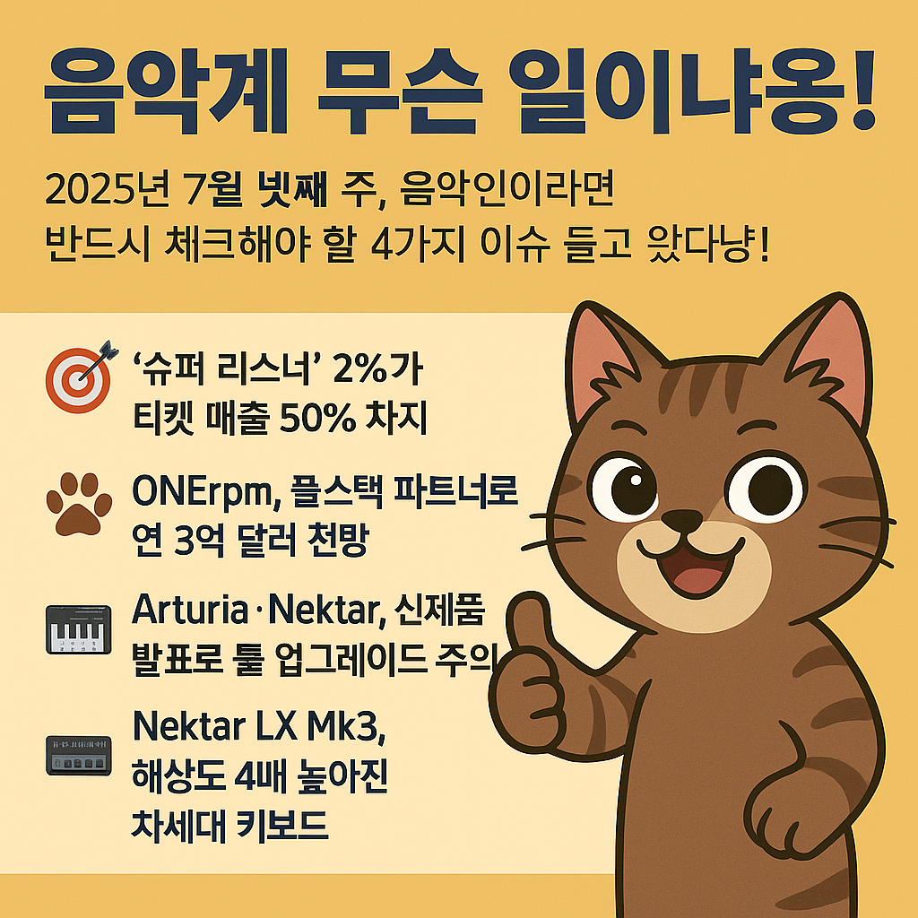 요즘 음악계, 핵심냥!의 썸네일 이미지