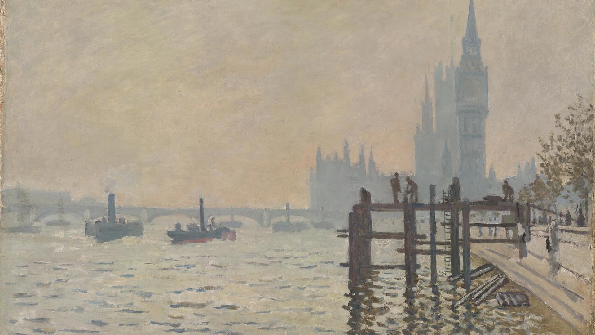 클로드 모네 / 웨스트민스터 다리 밑 템스 강 (The Thames below Westminster) / 1871 / 런던 내셔널 갤러리
