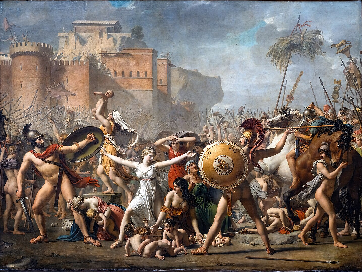 사비니 여인들의 개입 (The Intervention of the Sabine Women) / 자크 루이 다비드 / 1799 / 루브르 박물관