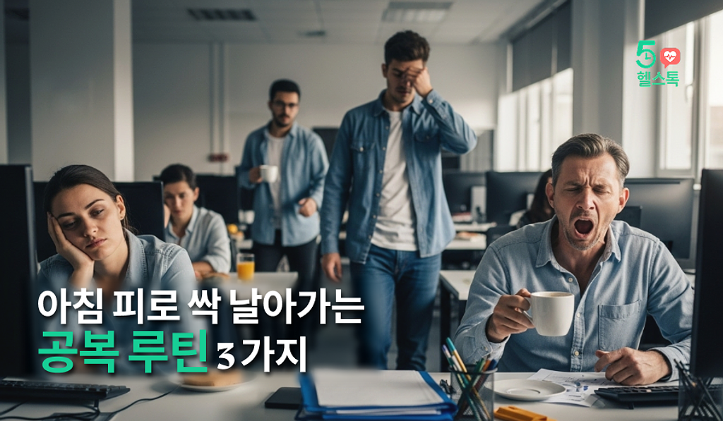 아침 피로 싹 날아가는 공복 루틴 3가지의 썸네일 이미지