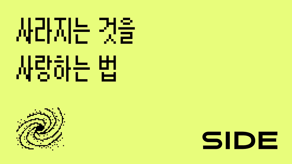 SIDE 234호: 사라지는 것을 사랑하는 법의 썸네일 이미지