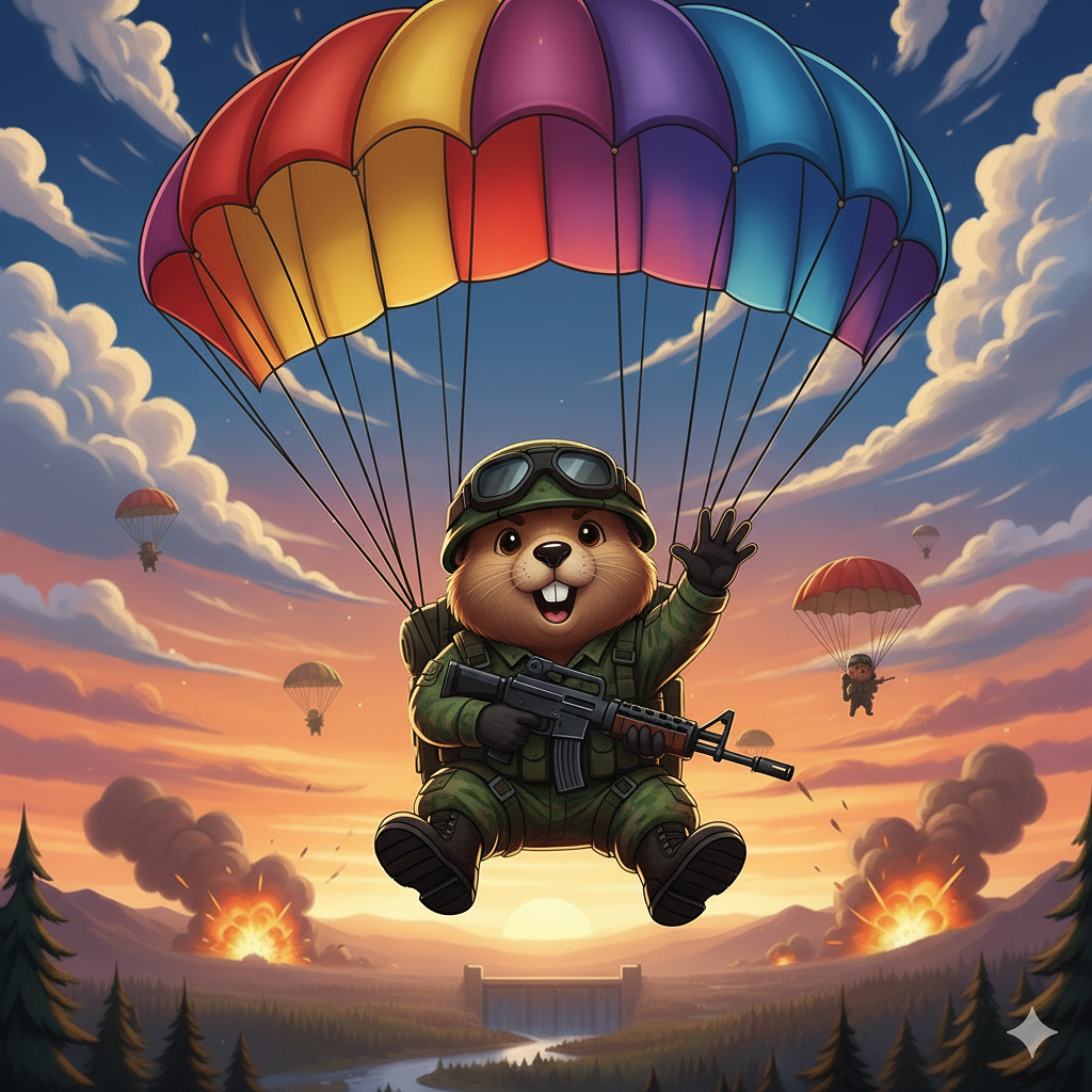 76마리 비버들의 낙하산 투하 작전!의 썸네일 이미지