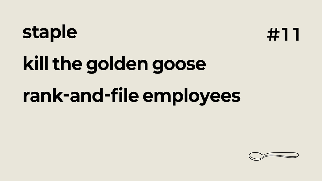 #11.  'staple'은 무슨 뜻일까요? 스테이플러?의 썸네일 이미지