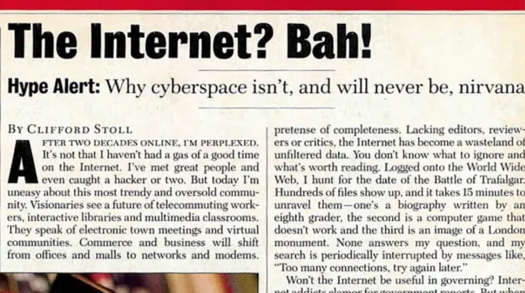 <클리포드 스톨이 작성한 사설, 출처: The 1995 Blog >