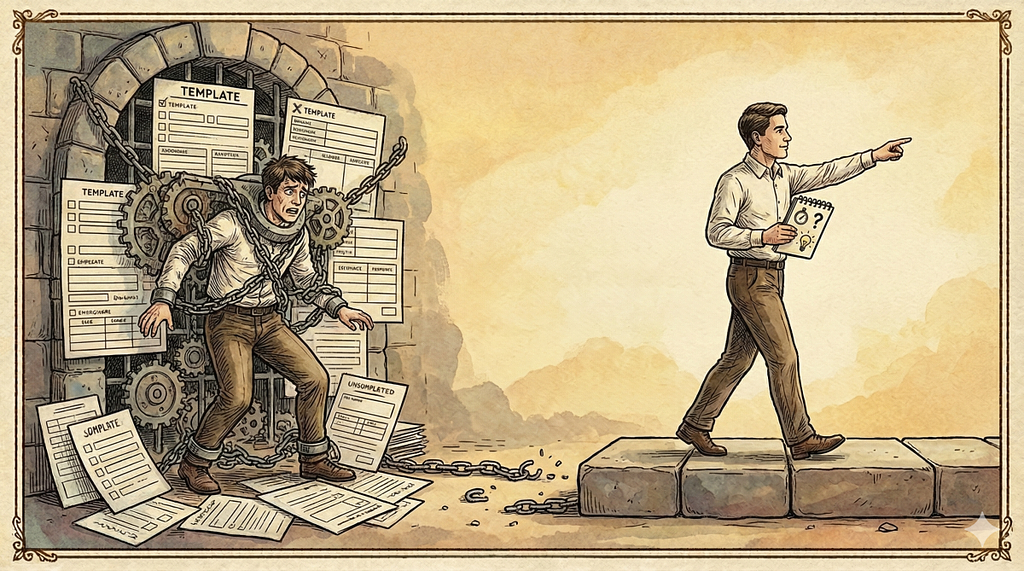 템플릿의 함정과 활용: 똑같은 템플릿이 왜 누구에겐 독이 되나의 썸네일 이미지