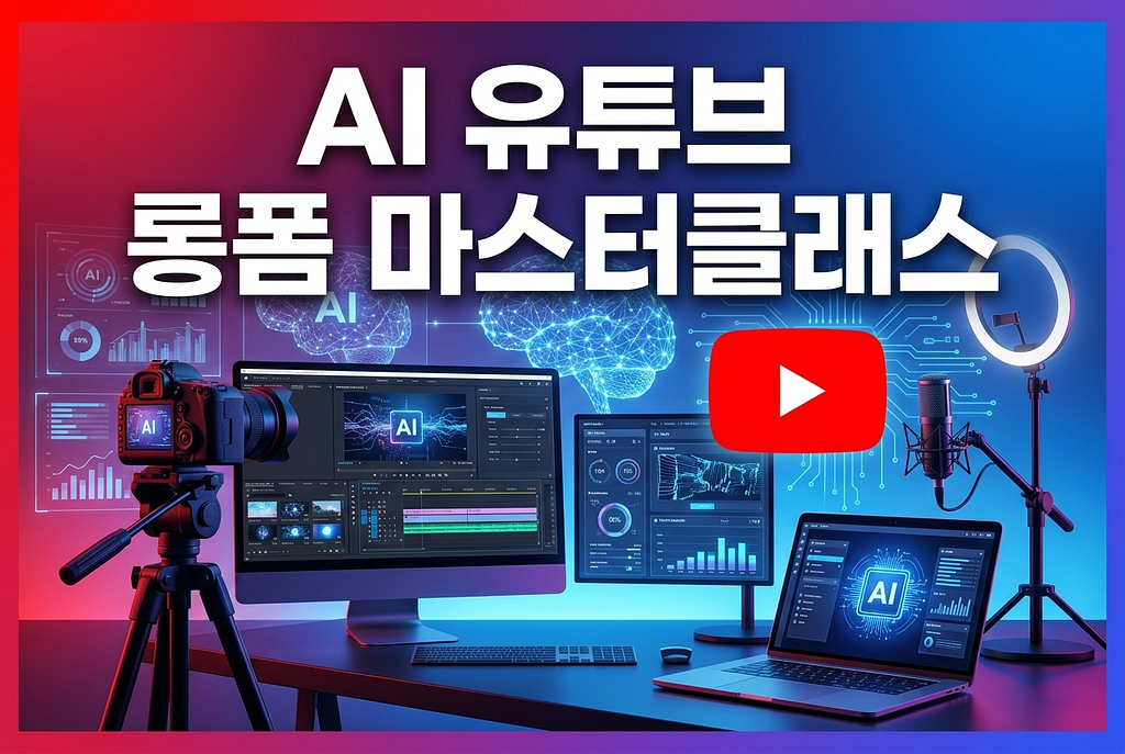 (마감D-1)채널 개설부터 영상 제작, 업로드 A to Z! AI 롱폼 유튜브 실전반의 썸네일 이미지