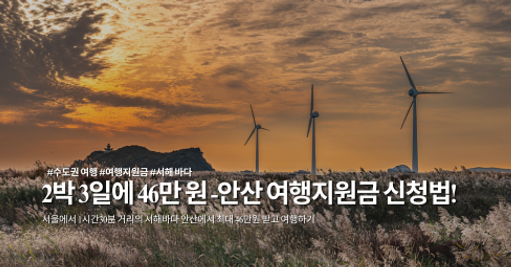 안산시 여행하면 46만 원 현금 — 신청법 아세요?의 썸네일 이미지