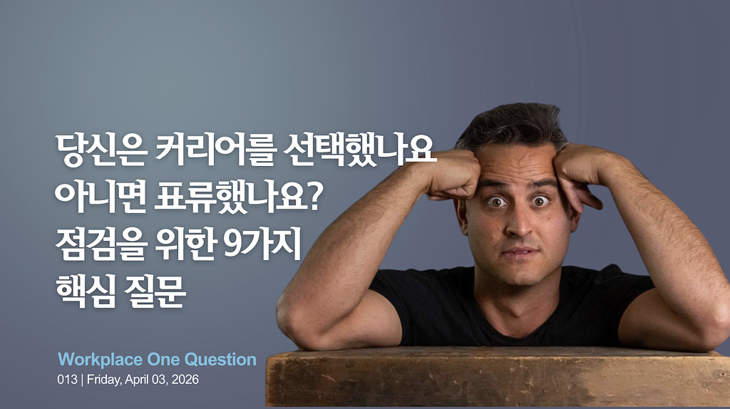 WORK13. 20대가 커리어 선택 전에 던져야 할 질문의 썸네일 이미지