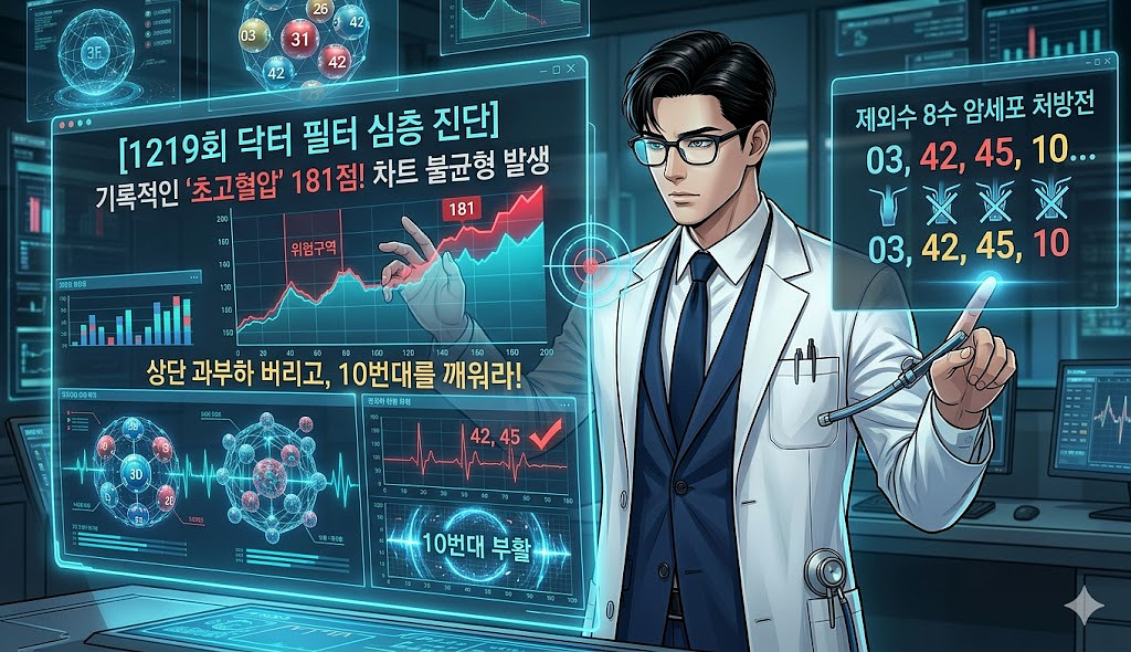 로또 1219회, [닥터 필터] 181점 초고혈압 쇼크, 이제 10번대를 수혈할 골든타임입니다.의 썸네일 이미지