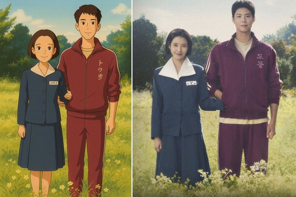 [출처 : 국제신문] 넷플릭스 오리지널 ‘폭싹 속았수다’의 주인공을 지브리 스타일로 변환한 사진.