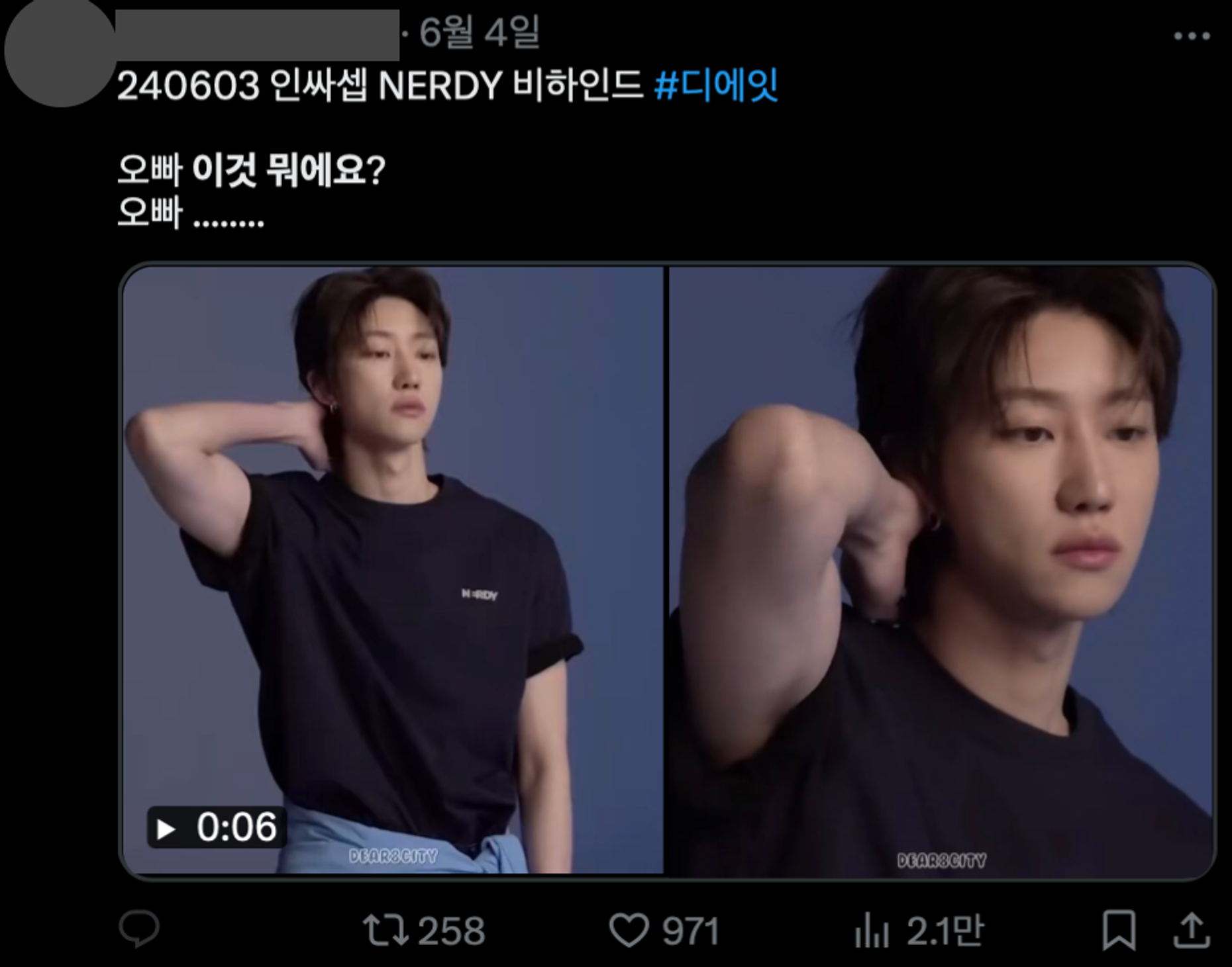 이미지 = X 캡쳐(https://x.com/dear8city/status/1797776161684250712)