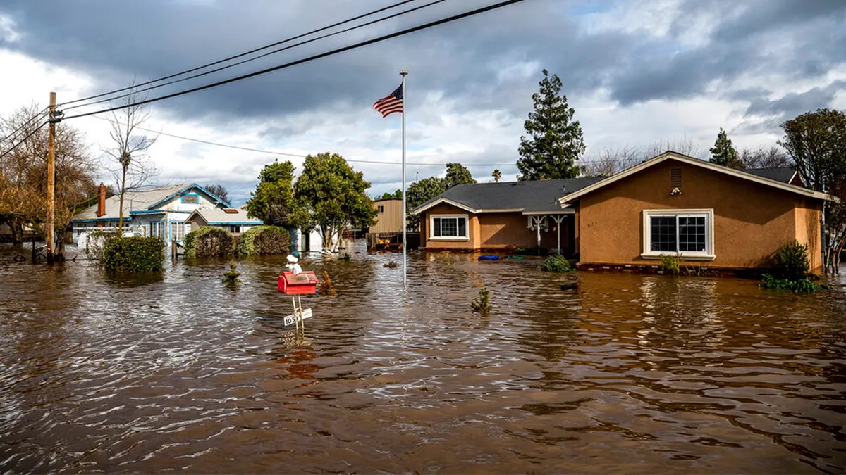 The image of the California flooding