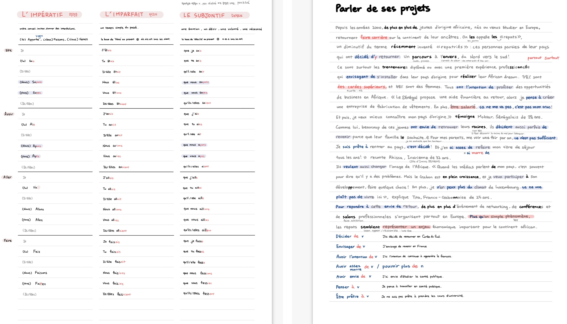 문법도 뭐 매일 새로운 걸 알려주니 나 원 참.. Grammaire - L’impératif, l’imparfait, le subjonctif. / lire