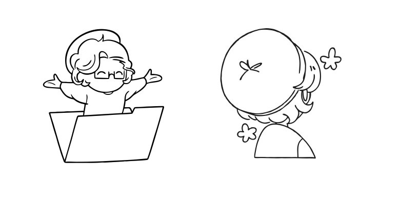 캐리커처 초안 ⓒ 김채린