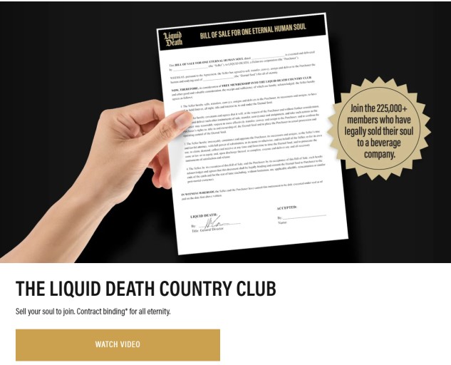 <리퀴드 데쓰의, 영혼 판매 계약서>