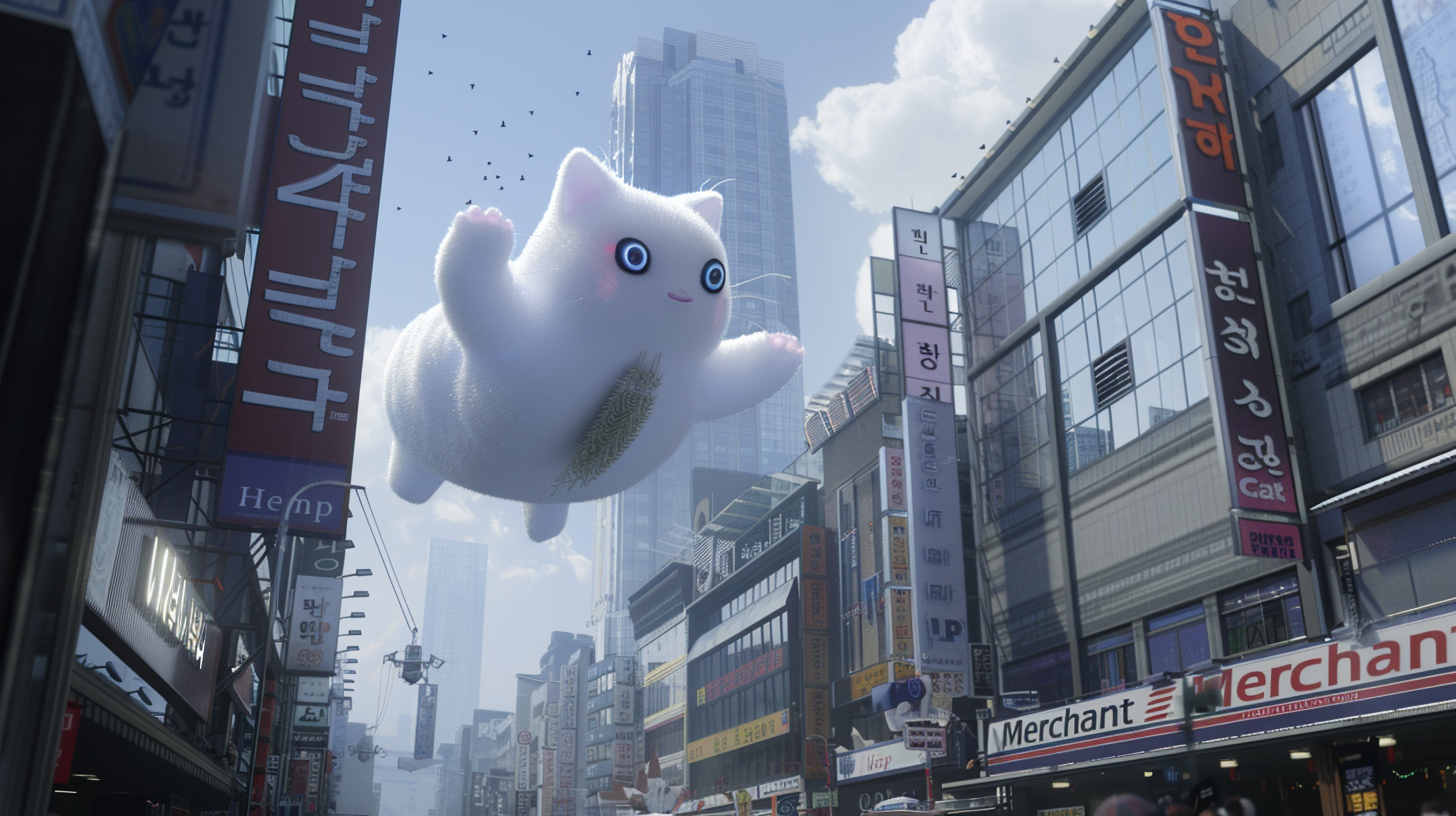 기분 좋은 고양이 신