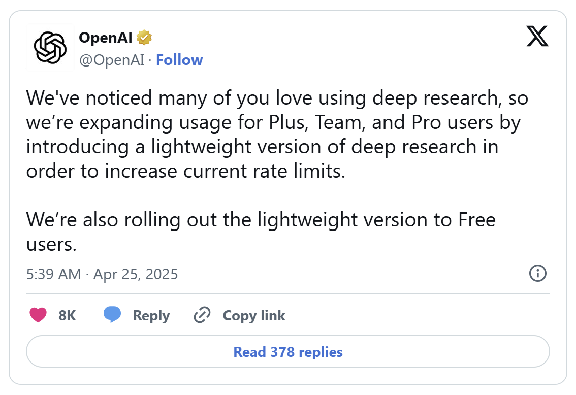 <출처 - OpenAI 'X'>