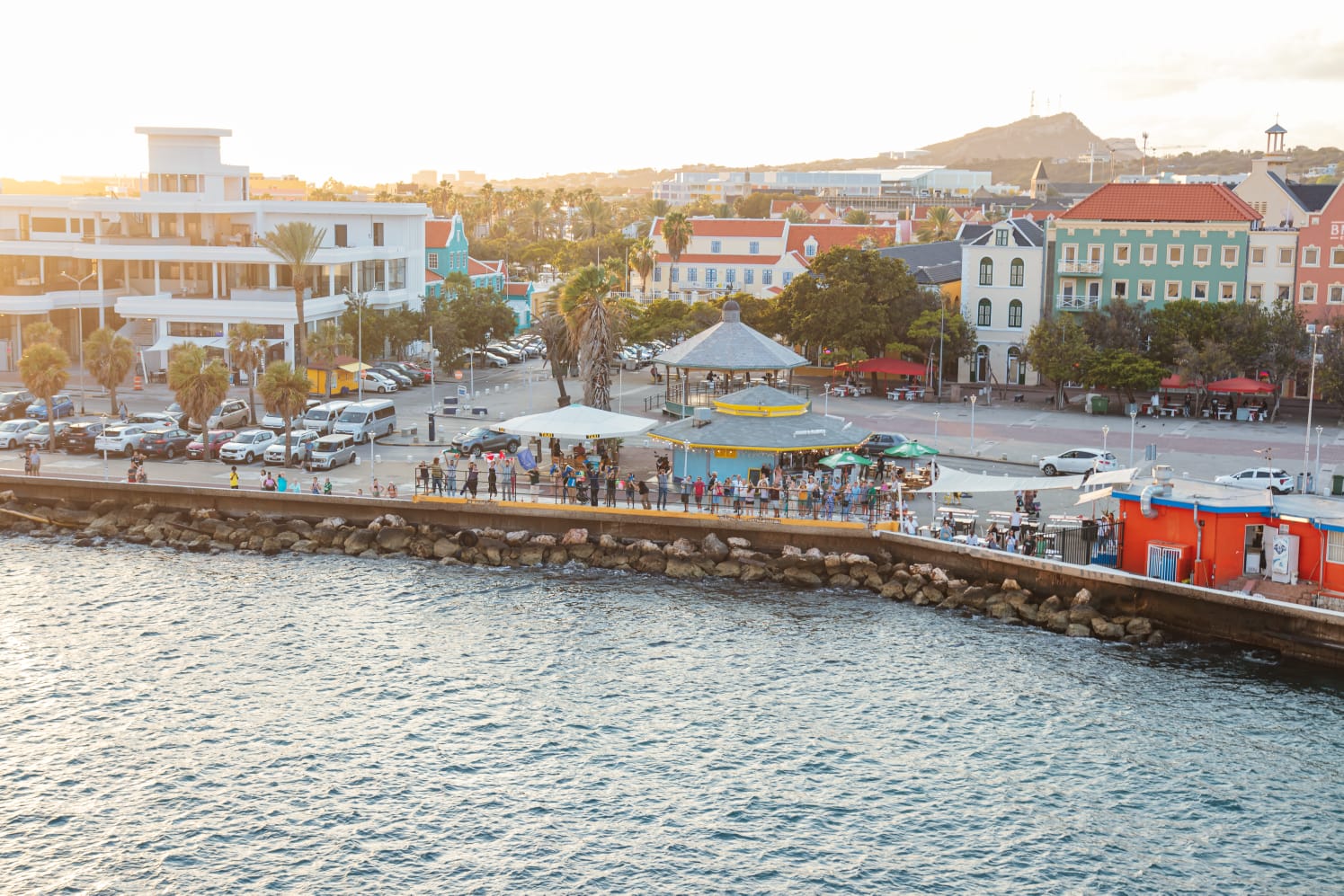 People warmly welcoming Logos Hope