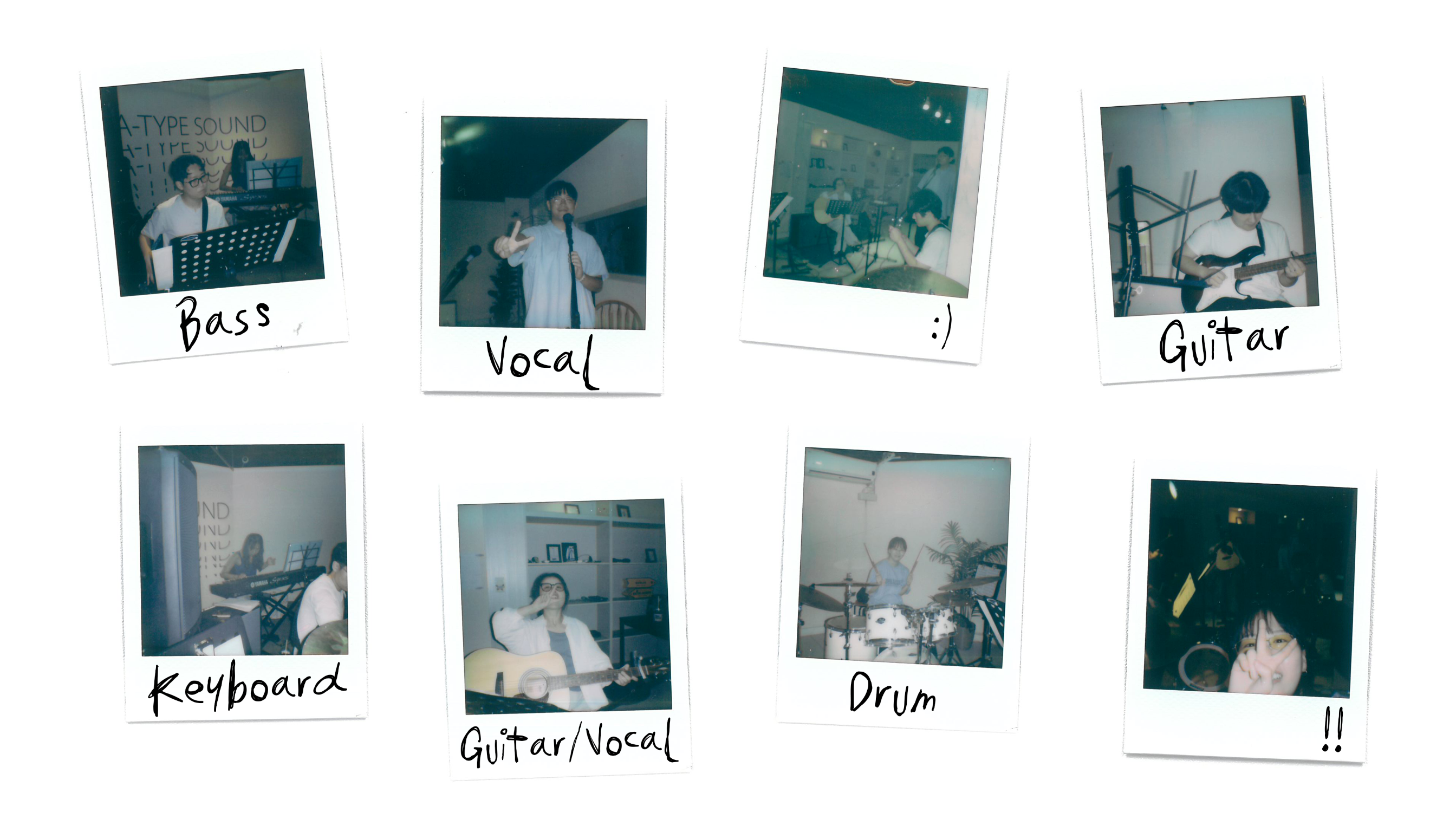 보컬, 베이스, 드럼, 키보드, 일렉기타, 어쿠스틱기타로 구성된 밴드동아리