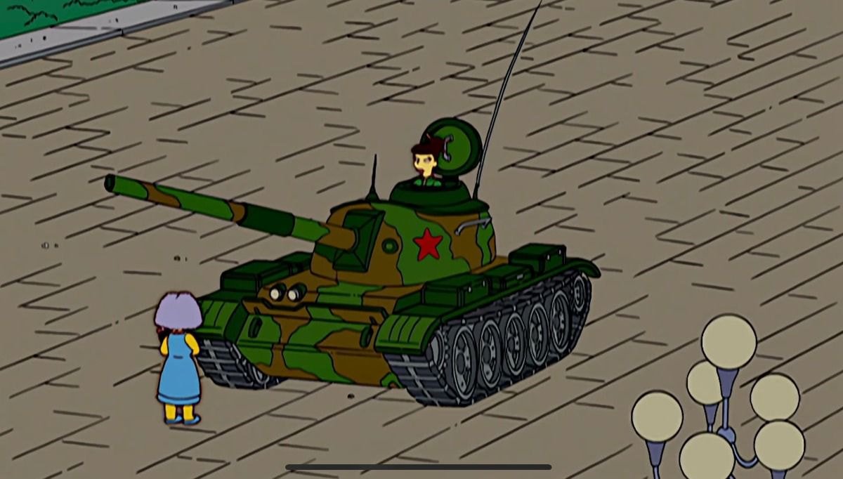'탱크맨'을 묘사한 장면