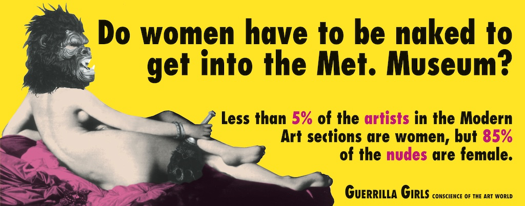 게릴라 걸스의 포스터, 1989 ⓒguerrillagirls.com