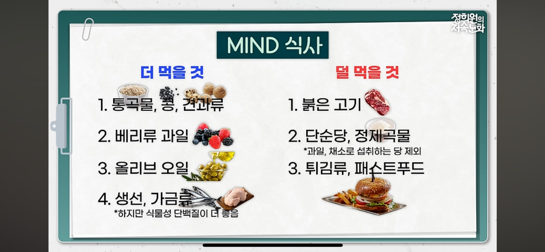 뇌 기능 저하를 늦추는 MIND 식단