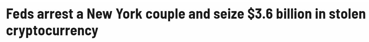 Bitfinex hack: US authorities arrest a New York couple and seize $3.6 billion in stolen cryptocurrency - CNN