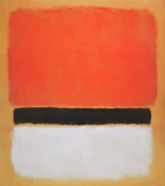 마크 로스코 <Red, Black, White on Yellow>, 1955 