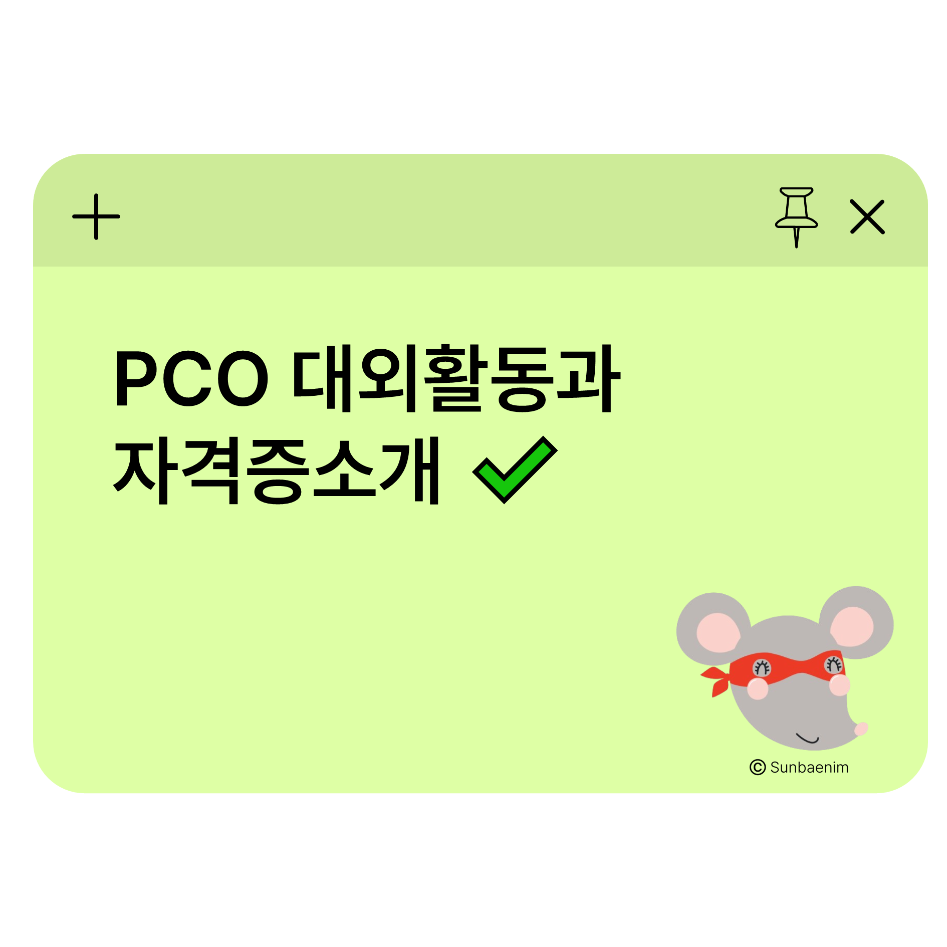 PCO 대외활동과 자격증소개 ✔️ 의 썸네일 이미지