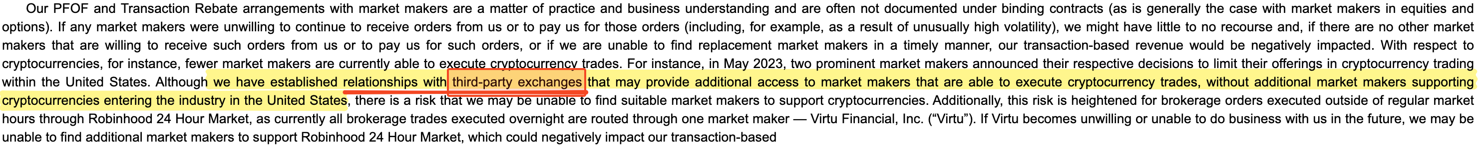 제 3자 거래소와의 제휴를 통해서 암호화폐 유동성을 공급했다고 함.