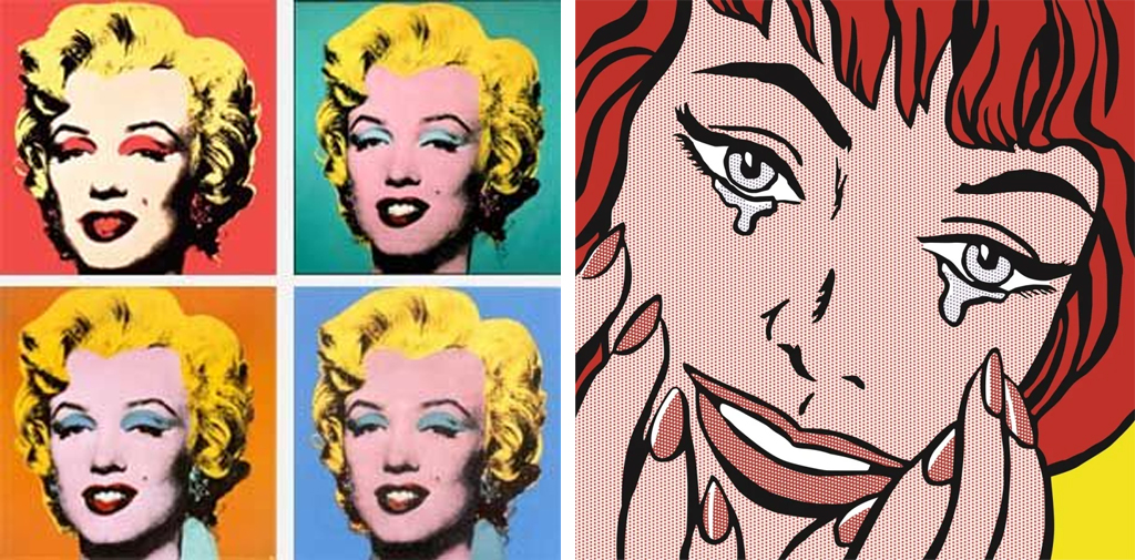 (좌) Shot Marilyns, Andy Warhol, 1964  |  (우) Happy tears, Roy Lichtenstein, 1964