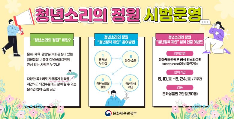 청년소리의 정원 시범운영 (출처=문화체육관광부)