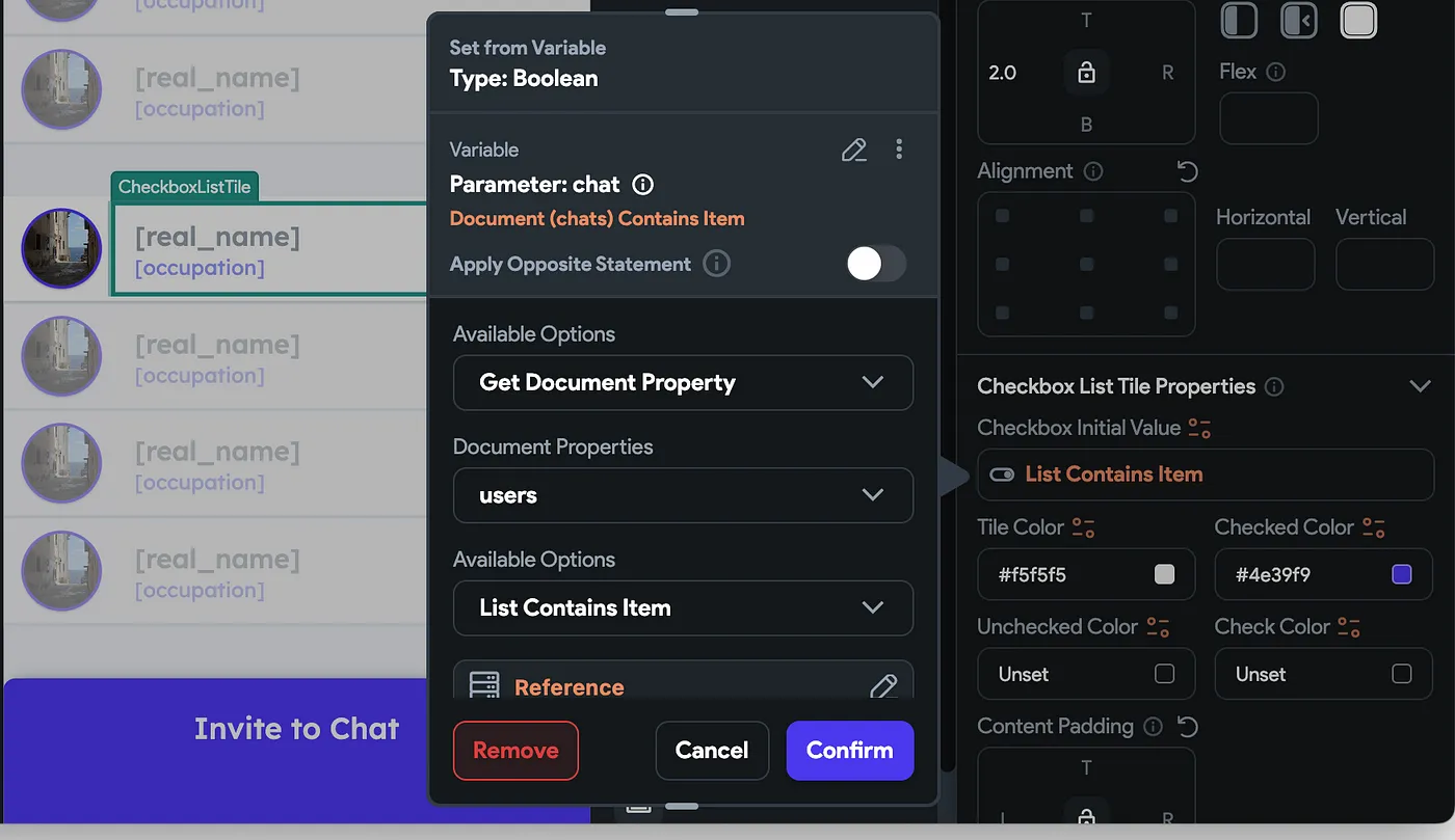 체크박스의 Default 체크여부를 설정하는 방식. 플러터플로우 특유의 방법을 배워야 한다.