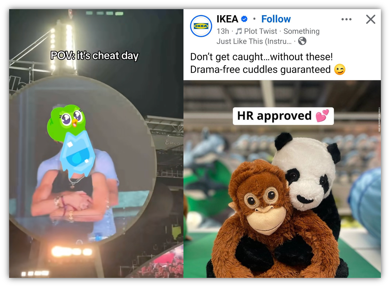 출처 : 듀오링고, 이케아 SNS