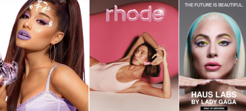 출처 : (왼)Ariana Grande Fragrances 공식 사이트, (가운데) Rhode 공식 사이트, (오)세포라 공식 사이트