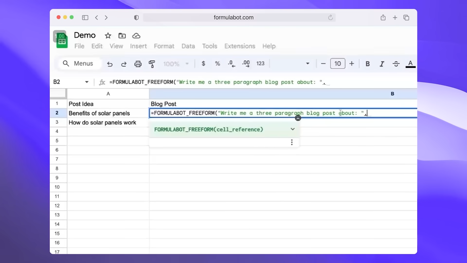 AI in Spreadsheet : 엑셀, 구글 시트 내부에서 챗GPT API 기반 답변 도출