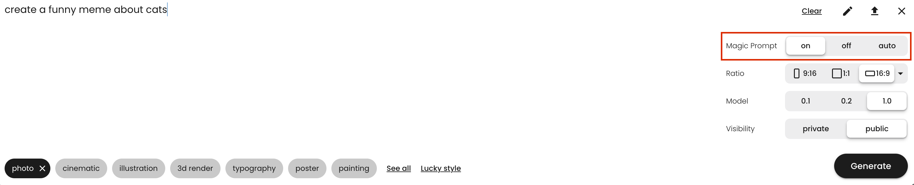 Magic Prompt 설정하기