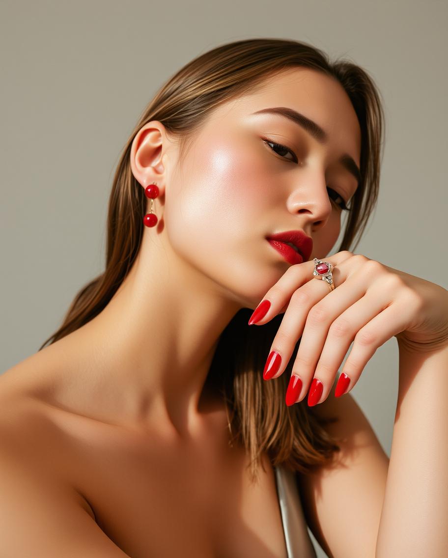 [Flux]RING EARING AND OVERLIP MOOD IS RED<br>