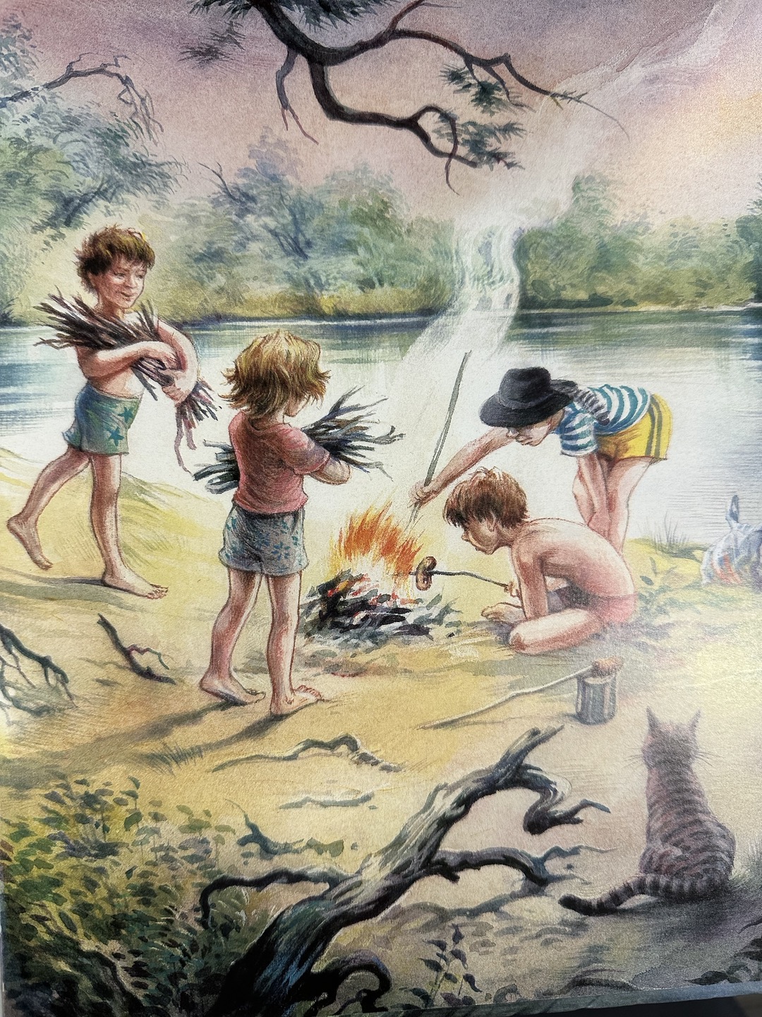 『강에서 보낸 하루』 삽화