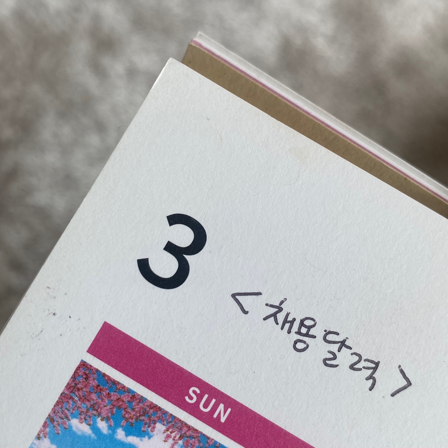 2022년 3월의 달력 페이지