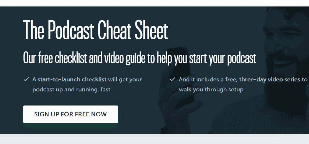무료로 접근 가능한 팟캐스트 체크리스트, 무료 전자책, 비디오 가이드