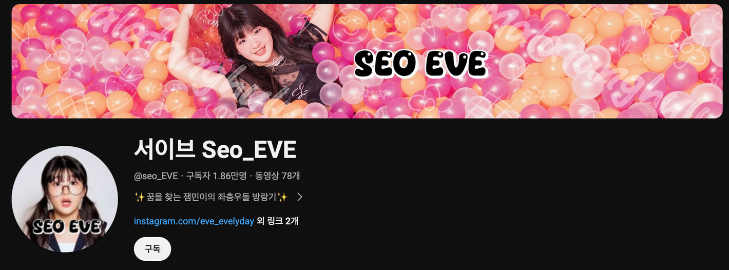 이미지 = 유튜브 채널 ‘서이브 Seo_EVE’ 캡쳐(https://www.youtube.com/@seo_EVE)