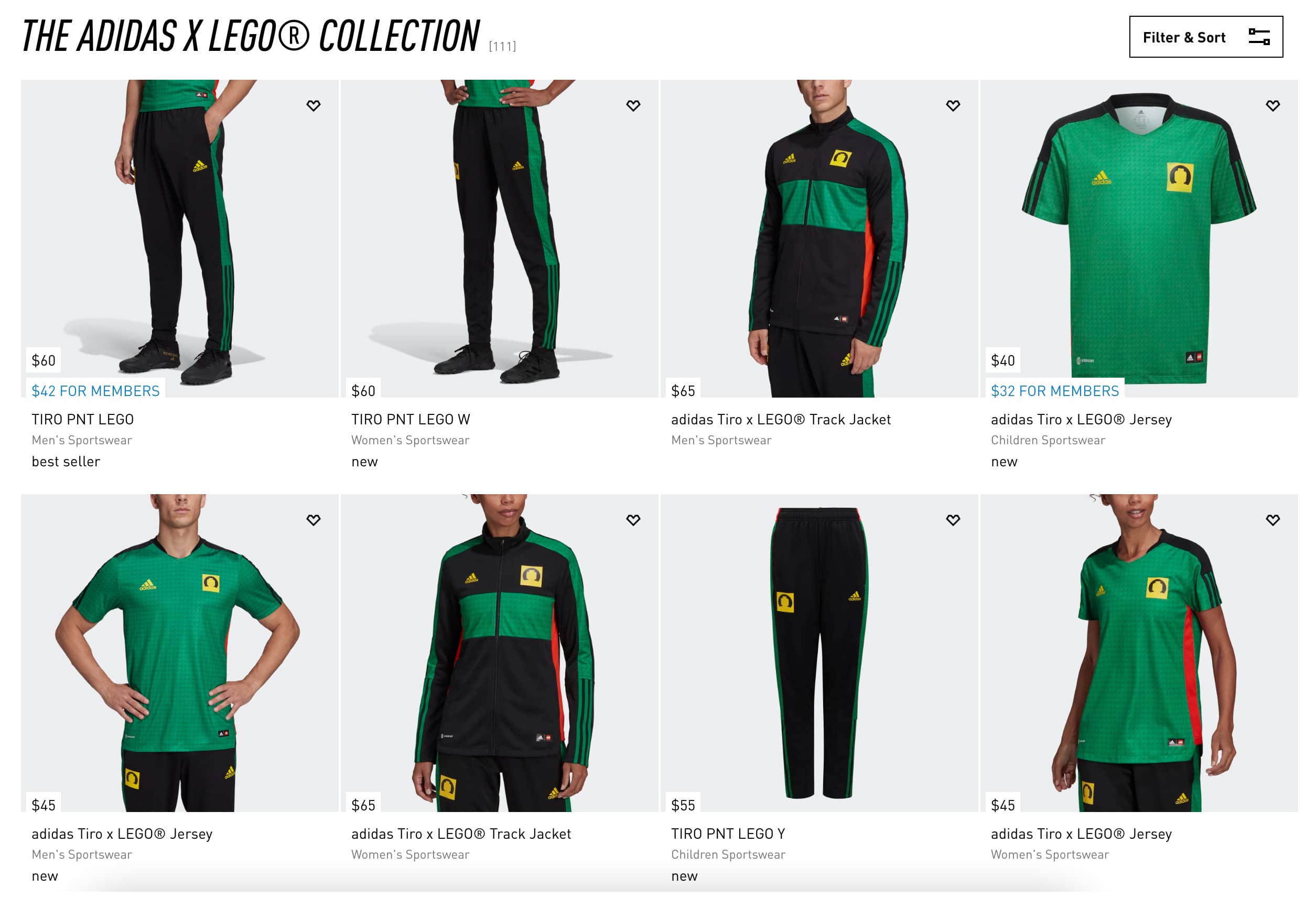 레고 x 아디다스 성인 제품 발매