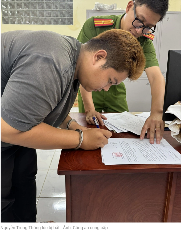 체포되었을 때의 응우옌 쭝 통