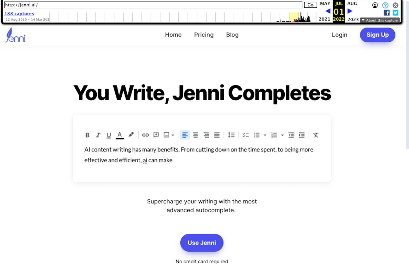 Version2 : 자동으로 완성시켜준다는 것을 강조하는 방향으로 랜딩페이지가 디벨롭 된다.