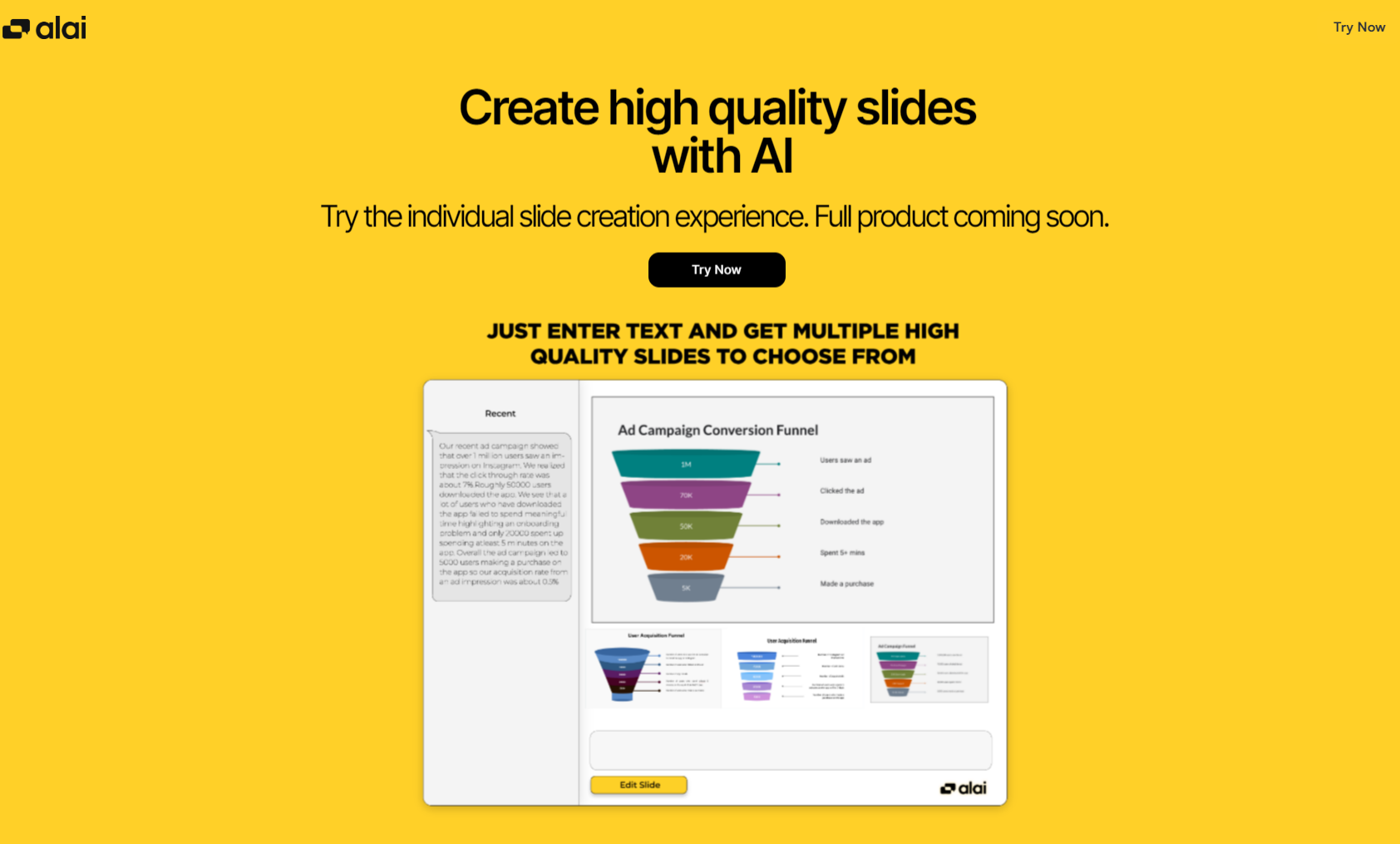 AI로 고퀄리티의 슬라이드를 생성해준다고 합니다