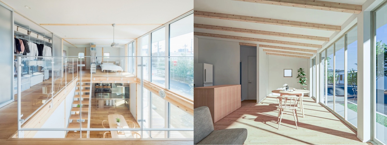 파티션을 잘 궁리해 설치하는 것만으로도 자연의 햇살 만으로 쾌적한 삶이 가능해져요.